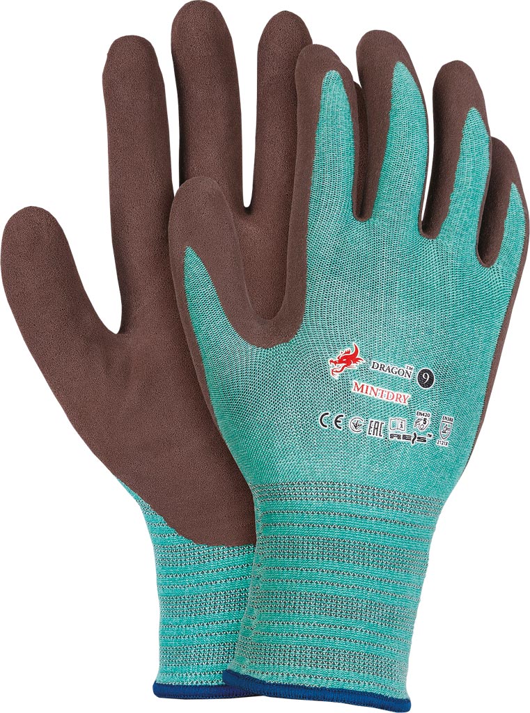 FLEXIBLE LATEX COATED SANDY FINISH WORK GLOVES - DURABLE & BREATHABLE