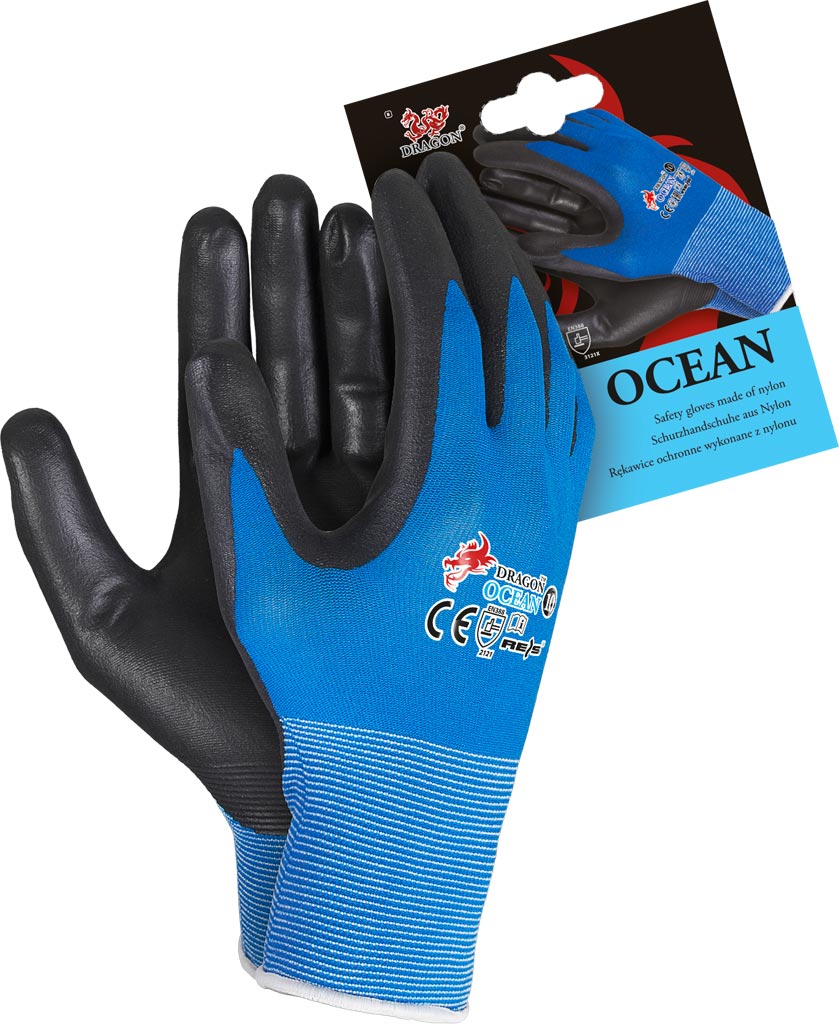 NYLON SAFETY GLOVES WITH WATER PU COATING FOR PRECISION MECHANICS