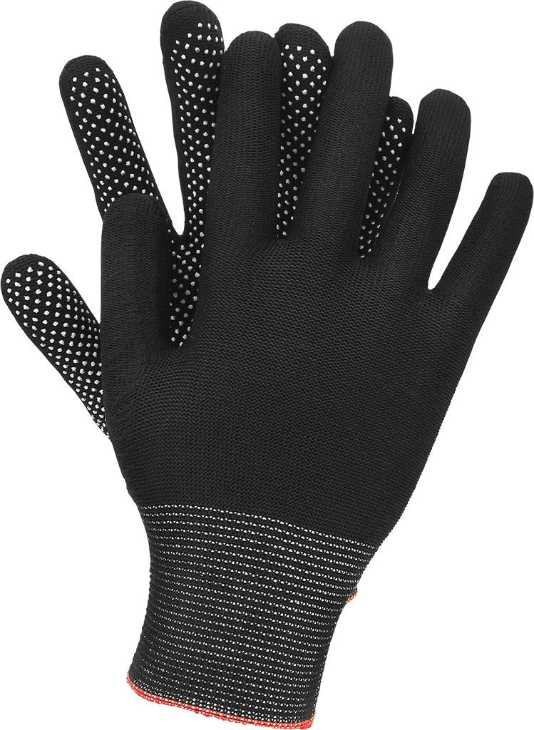 POLYESTER WORK GLOVES WITH PVC DOTTED PALM FOR ENHANCED GRIP