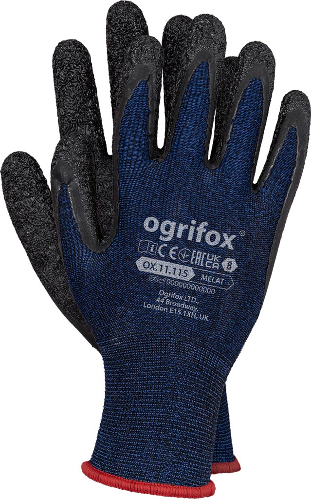 DURABLE LATEX-COATED CONSTRUCTION & TRANSPORT GLOVES WITH CUFF