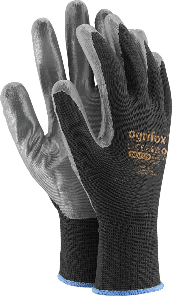 NITRILE-COATED FLEXIBLE GLOVES FOR MECHANICS, OIL-RESISTANT