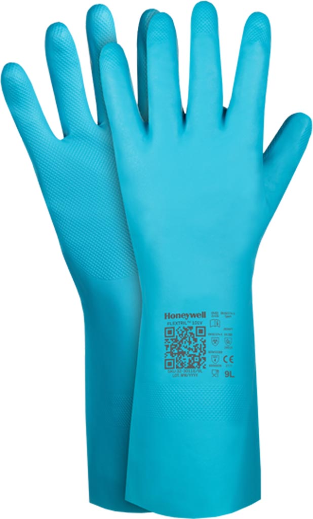 RĘKAWICE OCHRONNE HONEYWELL FLEXTRIL NITRYLOWE Z WYŚCIÓŁKĄ BAWEŁNIANĄ