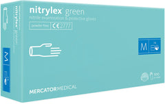 RĘKAWICE NITRYLOWE NITRYLEX® GREEN BEZPUDROWE, MEDYCZNE I OCHRONNE