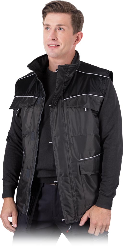 REFLECTIVE INSULATED WORK VEST WITH MULTI-POCKETS