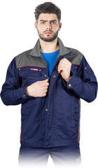 VESTE DE TRAVAIL FOREST EN POLYESTER ET COTON AVEC FERMETURE À PRESSION