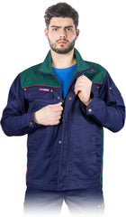 VESTE DE TRAVAIL FOREST EN POLYESTER ET COTON AVEC FERMETURE À PRESSION