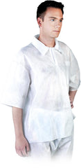 POLYPROPYLENE SHORT-SLEEVED PROTECTIVE BLOUSE FOR MEDICAL AND COSMETIC USE