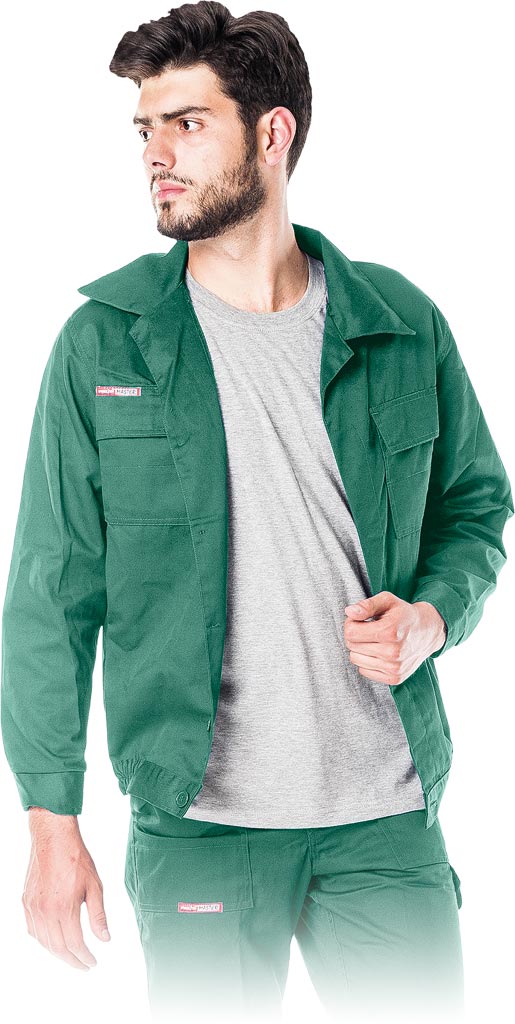 DURABLE MEN'S WORK SWEATSHIRT, COTTON-POLY BLEND, BUTTON-UP, 262G/M2