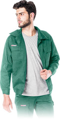 DURABLE MEN'S WORK SWEATSHIRT, COTTON-POLY BLEND, BUTTON-UP, 262G/M2