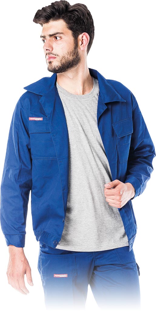 DURABLE MEN'S WORK SWEATSHIRT, COTTON-POLY BLEND, BUTTON-UP, 262G/M2