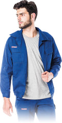 DURABLE MEN'S WORK SWEATSHIRT, COTTON-POLY BLEND, BUTTON-UP, 262G/M2