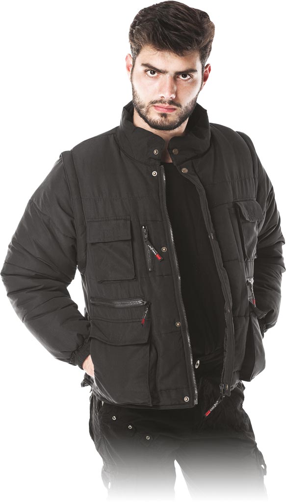 WINTERJACKE MIT ABNEHMBAREN ÄRMELN UND MEHRFACHEN TASCHEN
