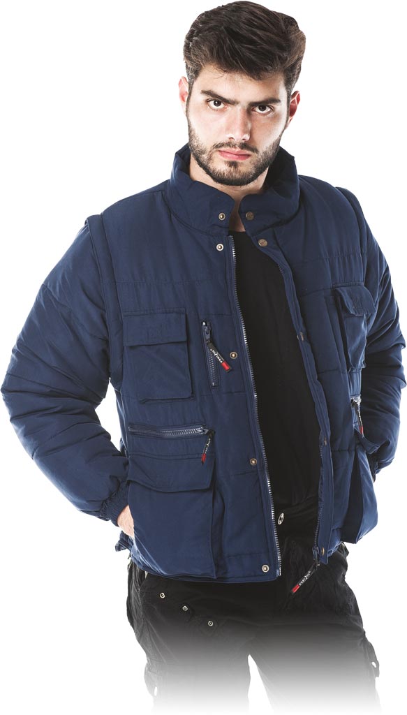 WINTERJACKE MIT ABNEHMBAREN ÄRMELN UND MEHRFACHEN TASCHEN