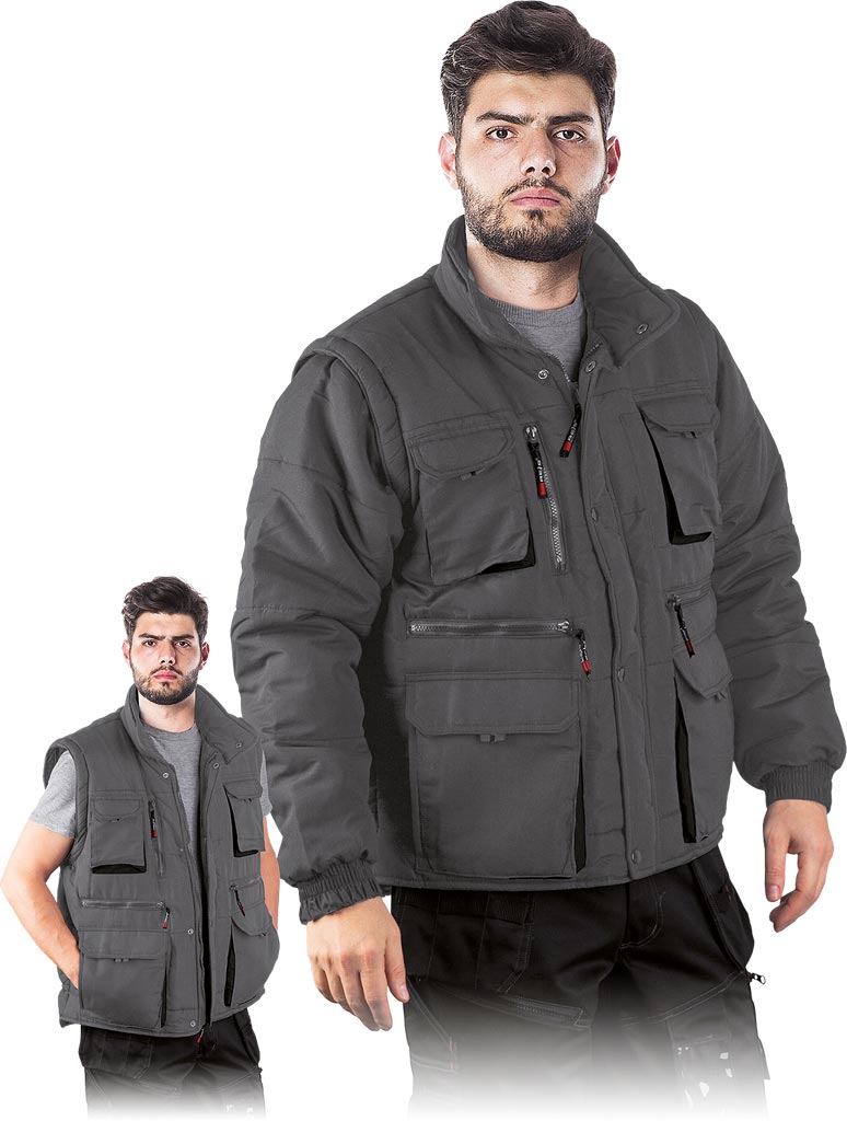 HERREN WINTERJACKE MIT ABNEHMBAREN ÄRMELN UND HOCHFUNKTIONALER AUSSTATTUNG