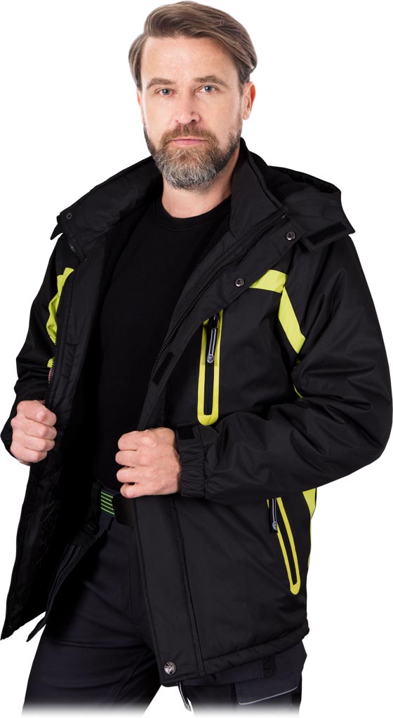 VESTE D'HIVER CHAUDE AVEC DOUBLURE POLAIRE ET CAPUCHE