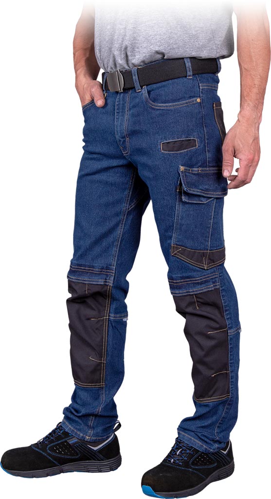 PANTALON DE TRAVAIL JEANS RENFORCÉ CORDURA AVEC RÉFLECTEURS