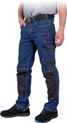 PANTALON DE TRAVAIL JEANS RENFORCÉ CORDURA AVEC RÉFLECTEURS