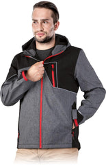 KURTKA SOFTSHELL OCHRONNA DLA MĘŻCZYZN Z ELEMENTAMI ODBLASKOWYMI