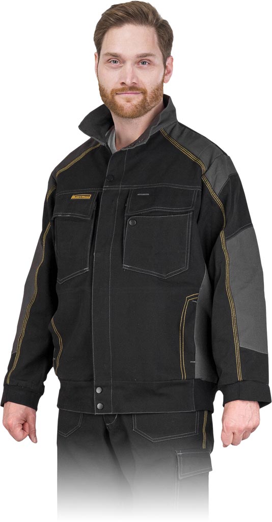 MEN'S HEAVY-DUTY CANVAS WORK JACKET WITH MULTIFUNCTIONAL POCKETS