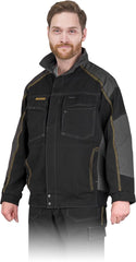 MEN'S HEAVY-DUTY CANVAS WORK JACKET WITH MULTIFUNCTIONAL POCKETS