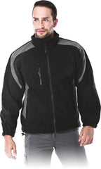 HOCHWERTIGE FLEECE-JACKE MIT REISSVERSCHLUSS UND SEITENTASCHEN