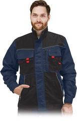 DURABLE WORK JACKET FOR MEN WITH REINFORCEMENTS AND VENTILATION