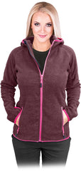 WOMEN’S ELEGANT FLEECE HOODIE WITH ZIPPED POCKETS AND ELASTIC TRIM