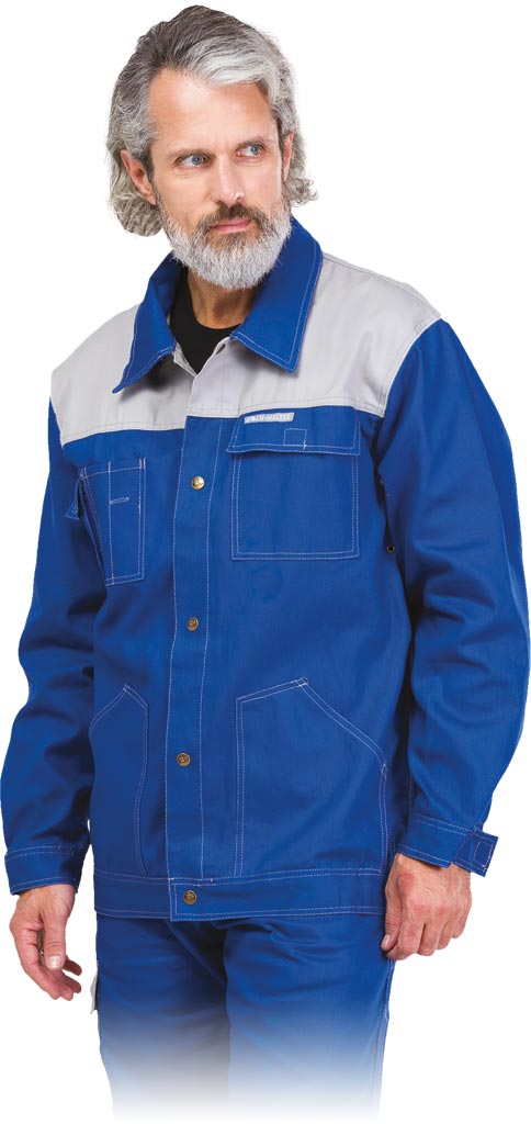DURABLE COTTON WORKWEAR BLOUSE WITH MULTIPLE POCKETS AND SNAP CLOSURES
