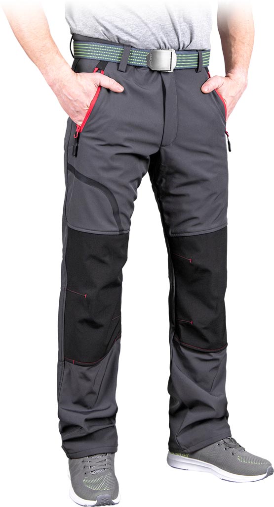 SPODNIE SOFTSHELL Z OCHRONĄ W PASIE - WODOODPORNE I WYTRZYMAŁE