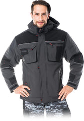 KURTKA MĘSKA SOFTSHELL OCHRONNA, ODPORNA NA WODĘ I WIATR