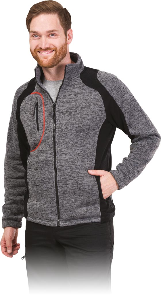 MEN'S DURABLE POLYESTER WORK SWEATSHIRT WITH ZIP POCKETS