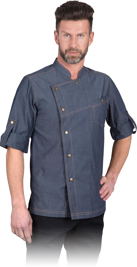 MEN'S LONG SLEEVE CHEF JACKET WITH PROTECTIVE SNAPS