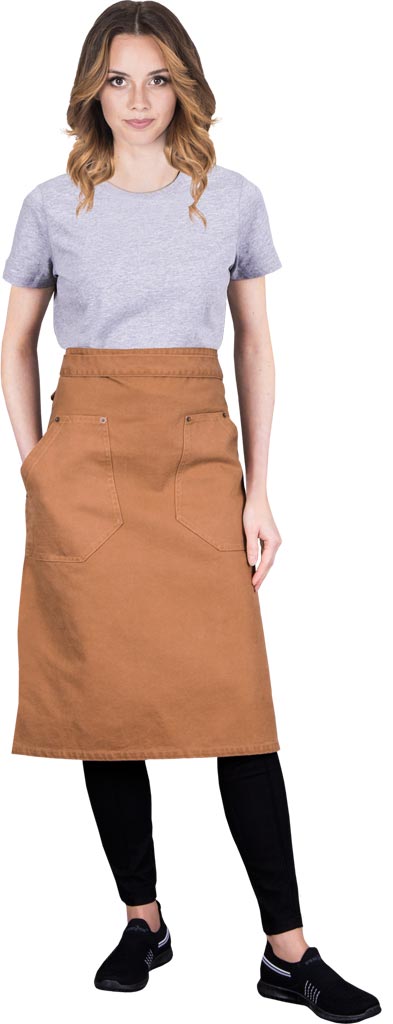 ROBUSTNA FARTUCH OCHRONNY Z BAWEŁNY, 400 G/M2, WIĄZANY, Z KIESZENIAMI