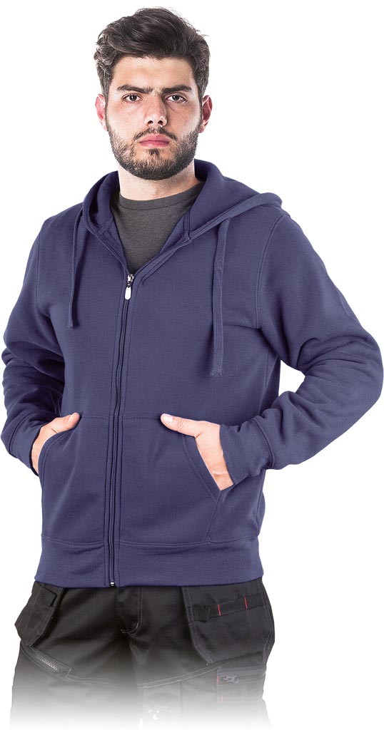BLUZA OCHRONNA Z KAPTUREM, 100% POLIESTER, DWIE KIESZENIE