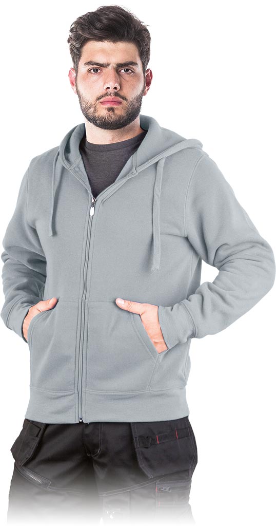 BLUZA OCHRONNA Z KAPTUREM, 100% POLIESTER, DWIE KIESZENIE