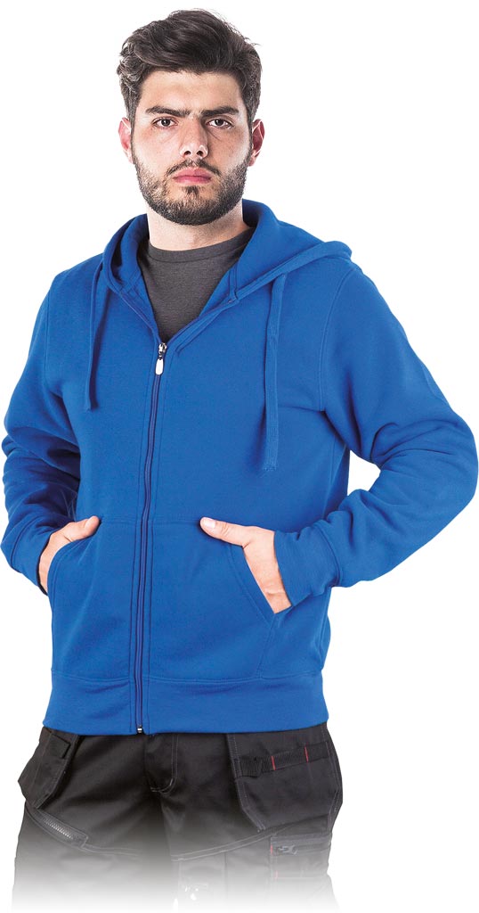 BLUZA OCHRONNA Z KAPTUREM, 100% POLIESTER, DWIE KIESZENIE