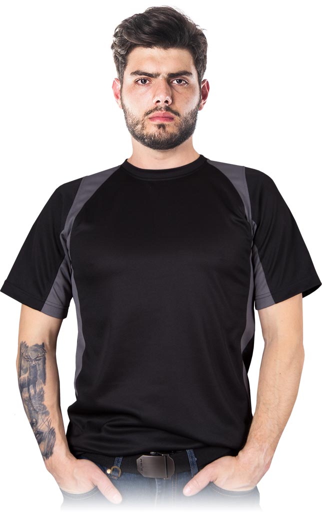 MĘSKI T-SHIRT MODERN Z SIATECZKĄ, 100% POLIESTER, OEKO-TEX®