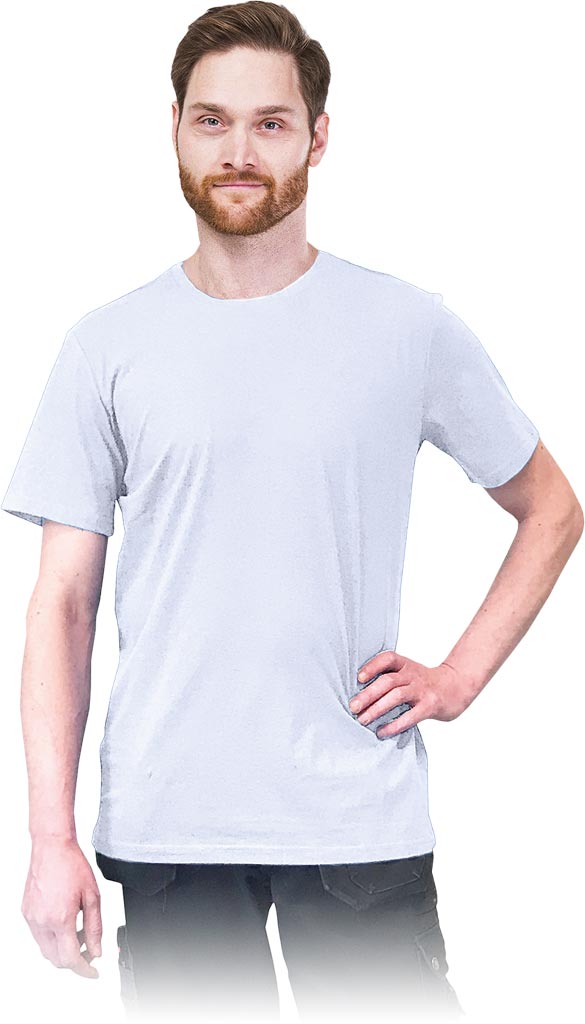 T-SHIRT MĘSKI Z BAWEŁNY, PODWÓJNE PRZESZYCIE, IDEALNY NA CO DZIEŃ