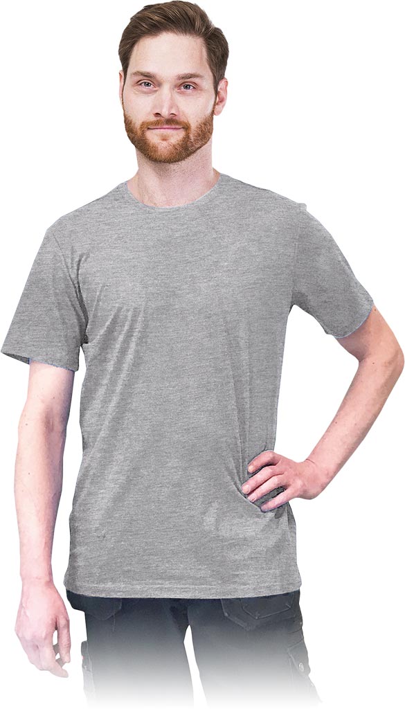 T-SHIRT MĘSKI Z BAWEŁNY, PODWÓJNE PRZESZYCIE, IDEALNY NA CO DZIEŃ