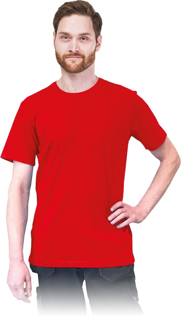 T-SHIRT MĘSKI Z BAWEŁNY, PODWÓJNE PRZESZYCIE, IDEALNY NA CO DZIEŃ