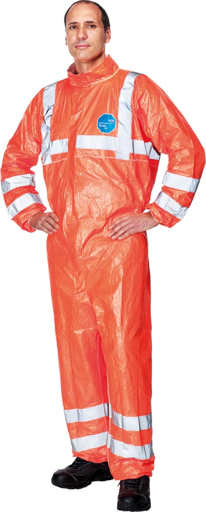 KOMBINEZON TYVEK® 500 HV Z WYSOKĄ WIDZIALNOŚCIĄ KATEGORIA III