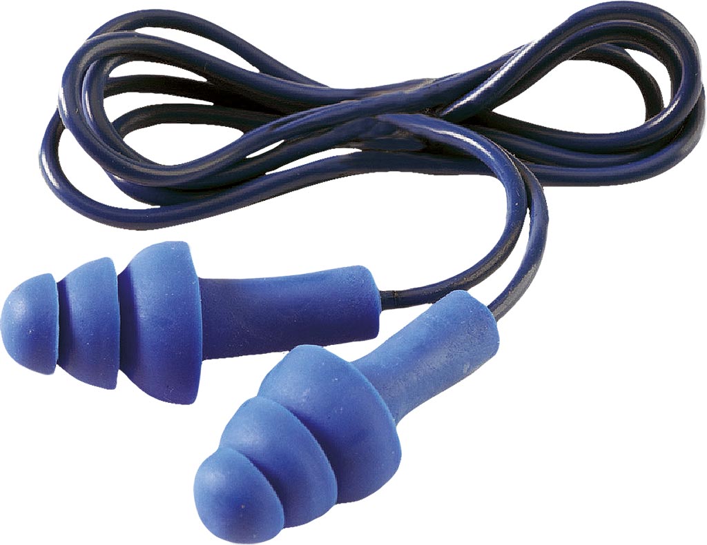 BOUCHONS D'OREILLES ANTI-BRUIT 3M SNR=32 DB AVEC CORDON BLEU DÉTECTABLE
