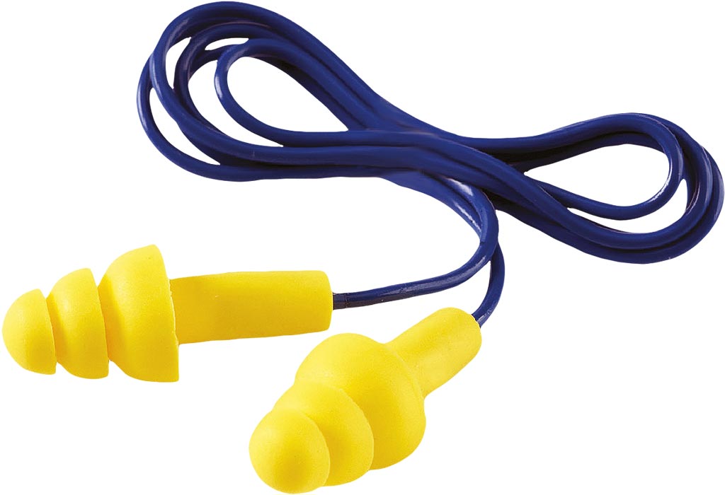 BOUCHONS D'OREILLES ANTIBRUIT 3M ULTRAFIT, SNR 32 DB, CORDON BLEU, 50 PAIRES
