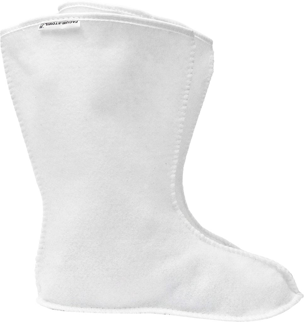 CHAUFFE-PIEDS EN FEUTRE AVEC LISERÉ EN COTON BLANC