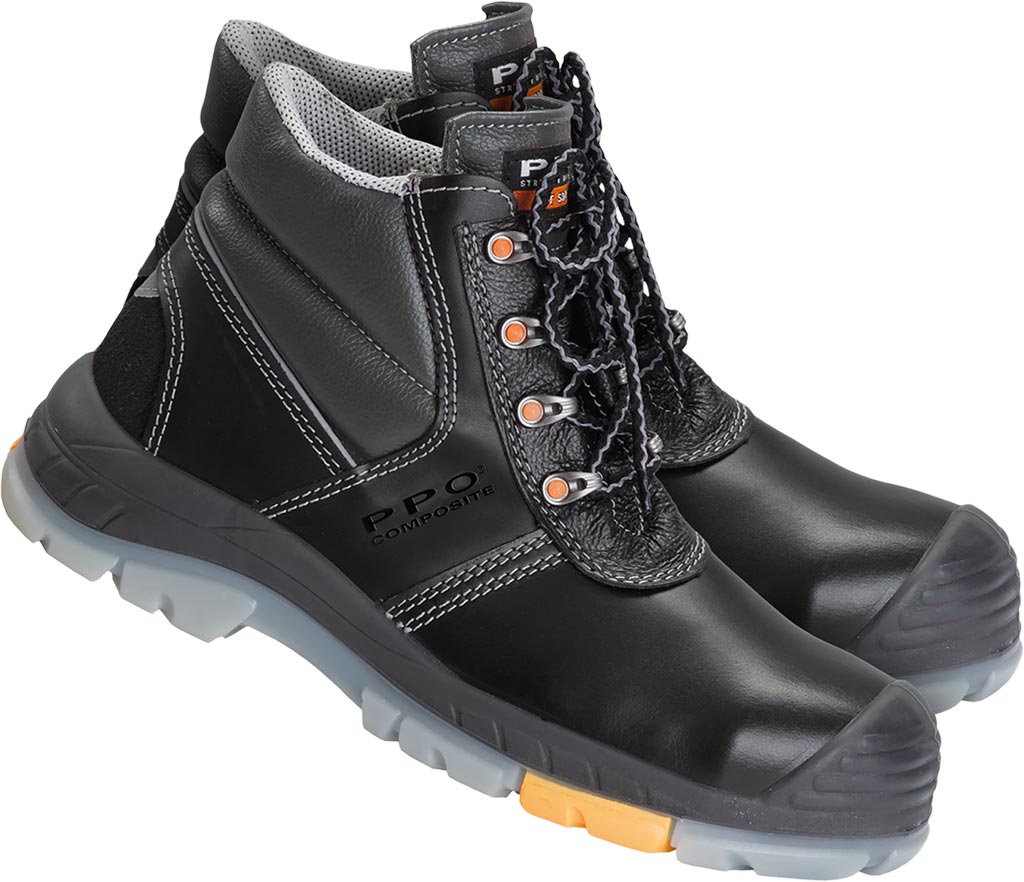 COMPOSITE TOE CAP SAFETY BOOTS WITH ANTI-PUNCTURE PROTECTION