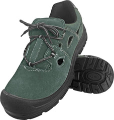 SICHERHEITS-SANDALEN AUS WILDLEDER MIT STAHLKAPPE UND ANTIRUTSCH-SOHLE