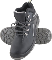 REFLECTIVE ANKLE SAFETY BOOTS WITH STEEL TOE AND SLIP-RESISTANT SOLE