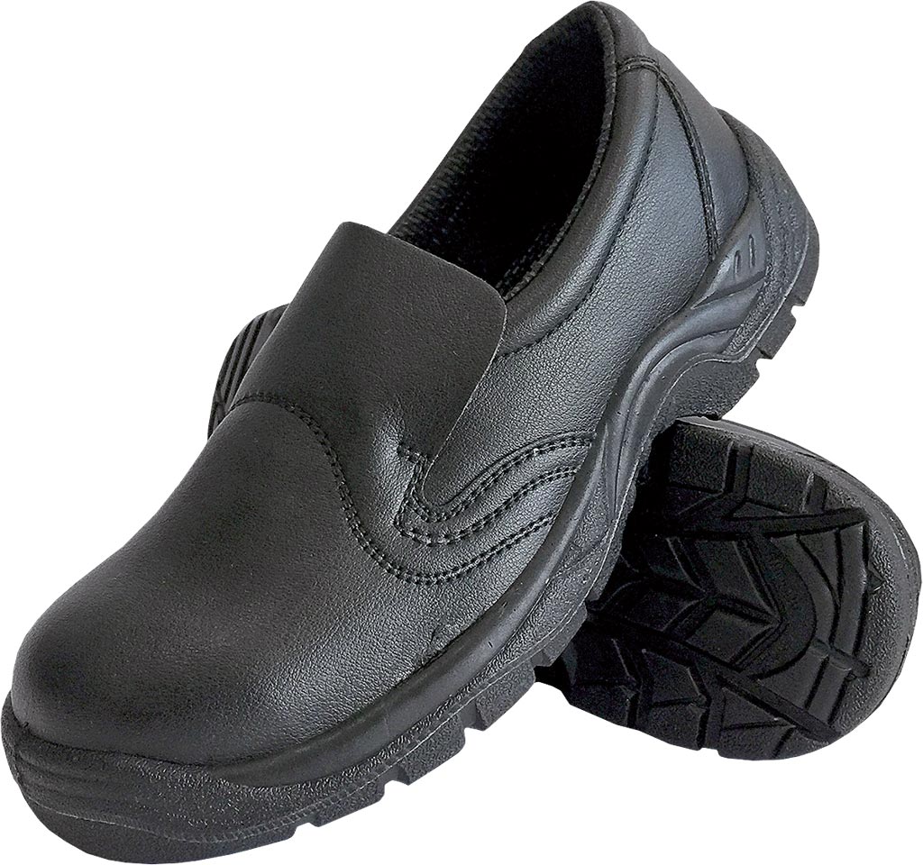WOMEN'S MICROFIBRE SAFETY LOAFERS WITH SLIP-RESISTANT SOLE