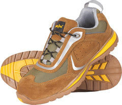 GRIT SUEDE LEATHER SAFETY SHOES WITH STEEL TOE CAP
