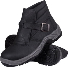 REIS MEN'S DURABLE LEATHER SAFETY BOOTS, ANKLE PROTECTION, ACID-RESISTANT